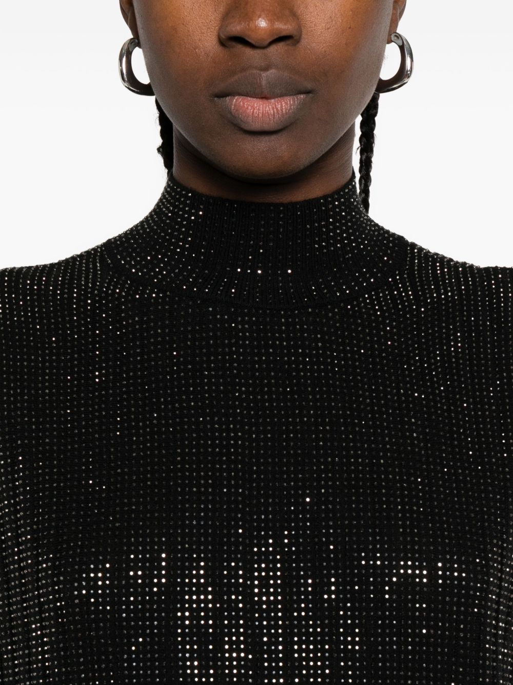 Emporio Armani Emporio Armani Sequin high-neck sleeveless dress