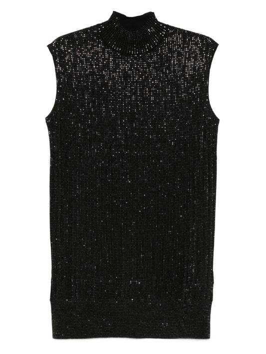 Emporio Armani Emporio Armani Sequin high-neck sleeveless dress