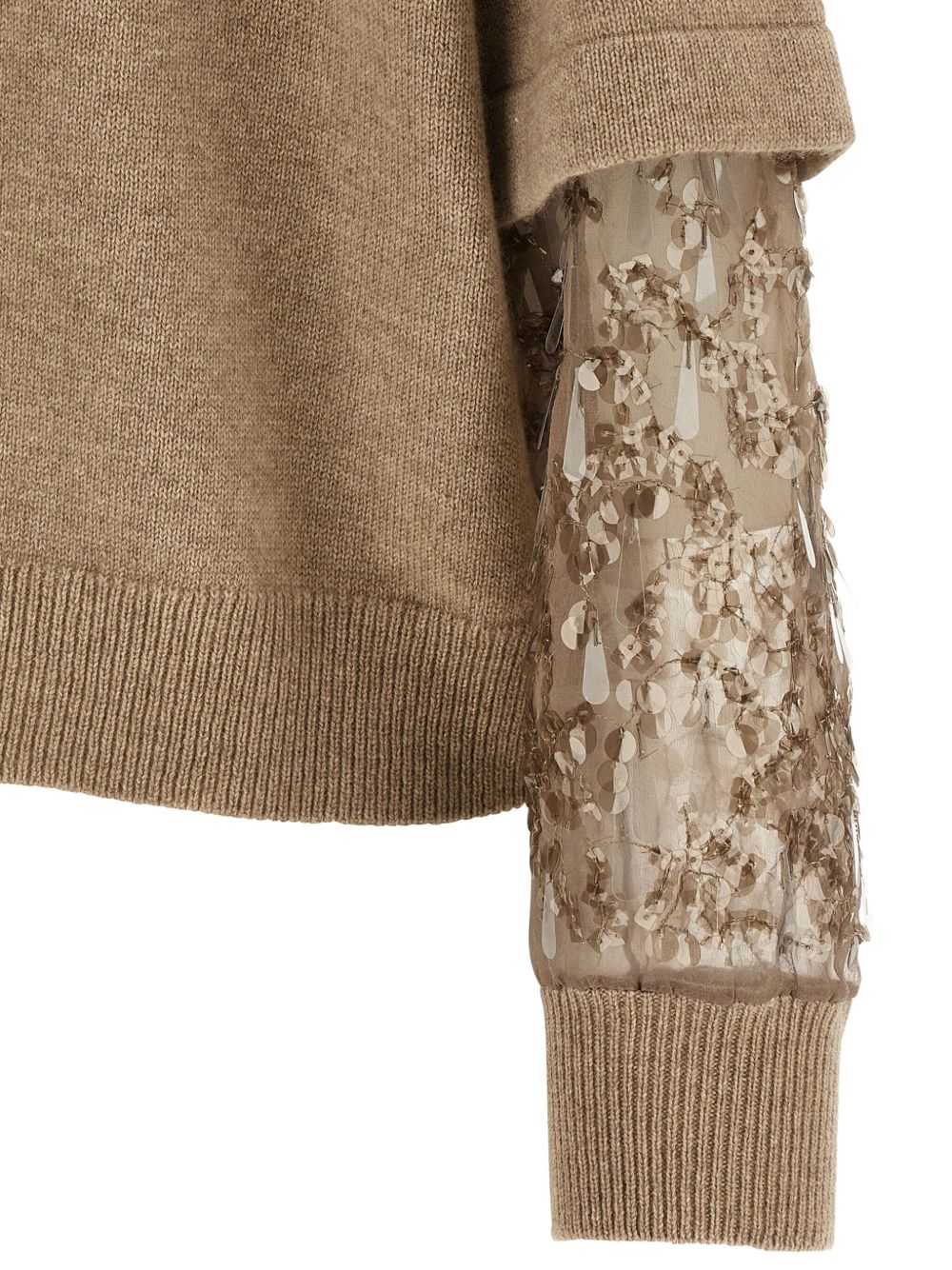Brunello Cucinelli Brunello Cucinelli Sequin-embellished high-neck sweater