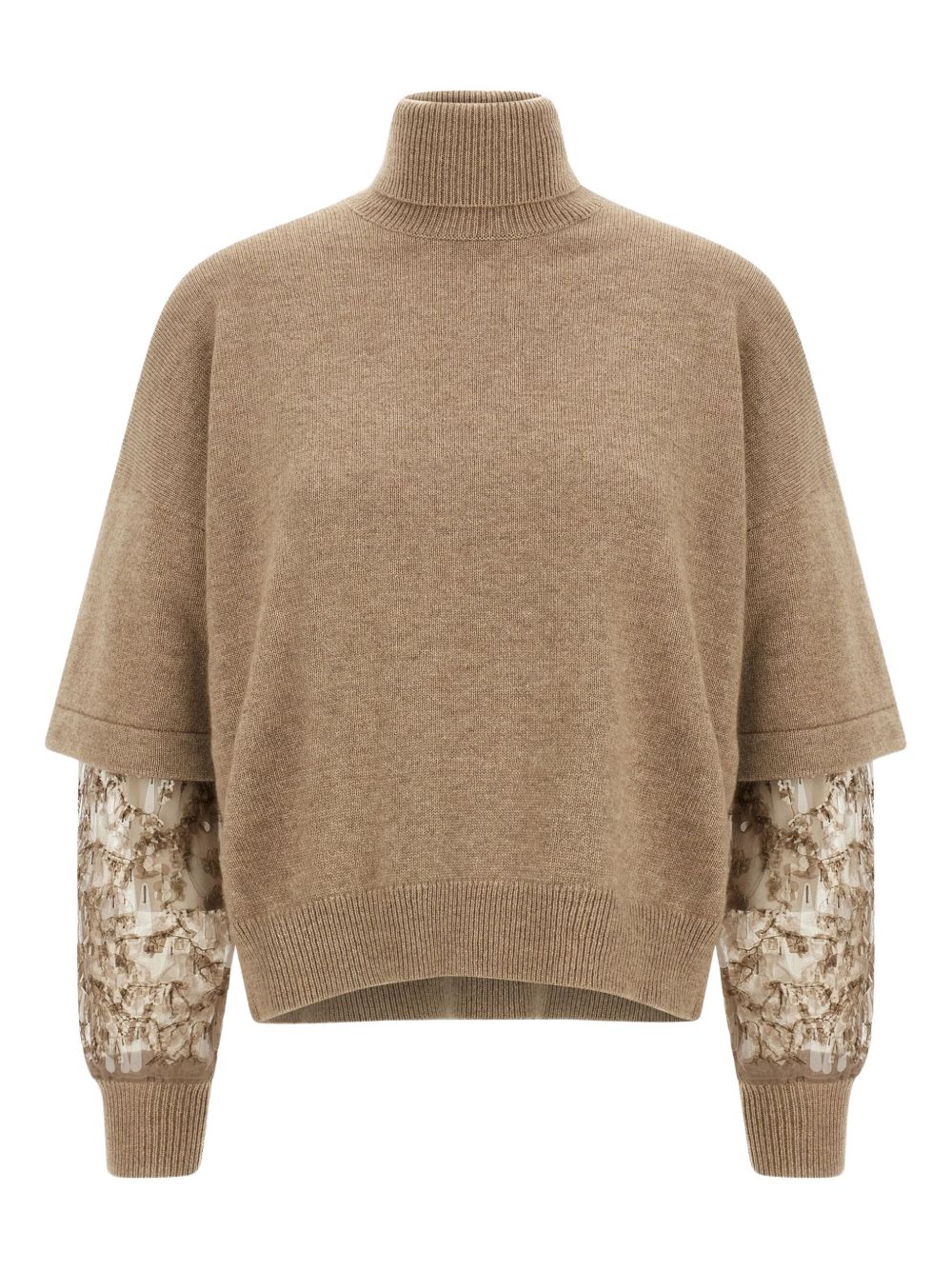 Brunello Cucinelli Brunello Cucinelli Sequin-embellished high-neck sweater