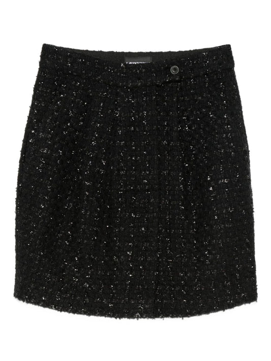 Emporio Armani Emporio Armani Tweed sequin mini skirt