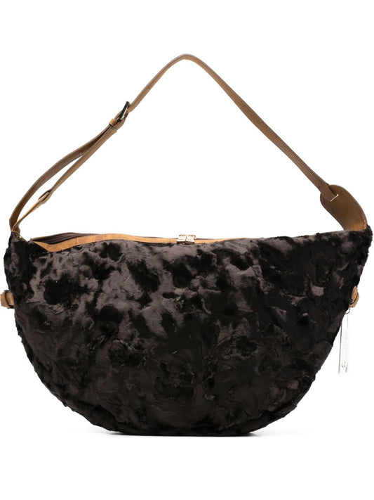 La Milanesa La Milanesa Fur-effect half-moon shoulder bag