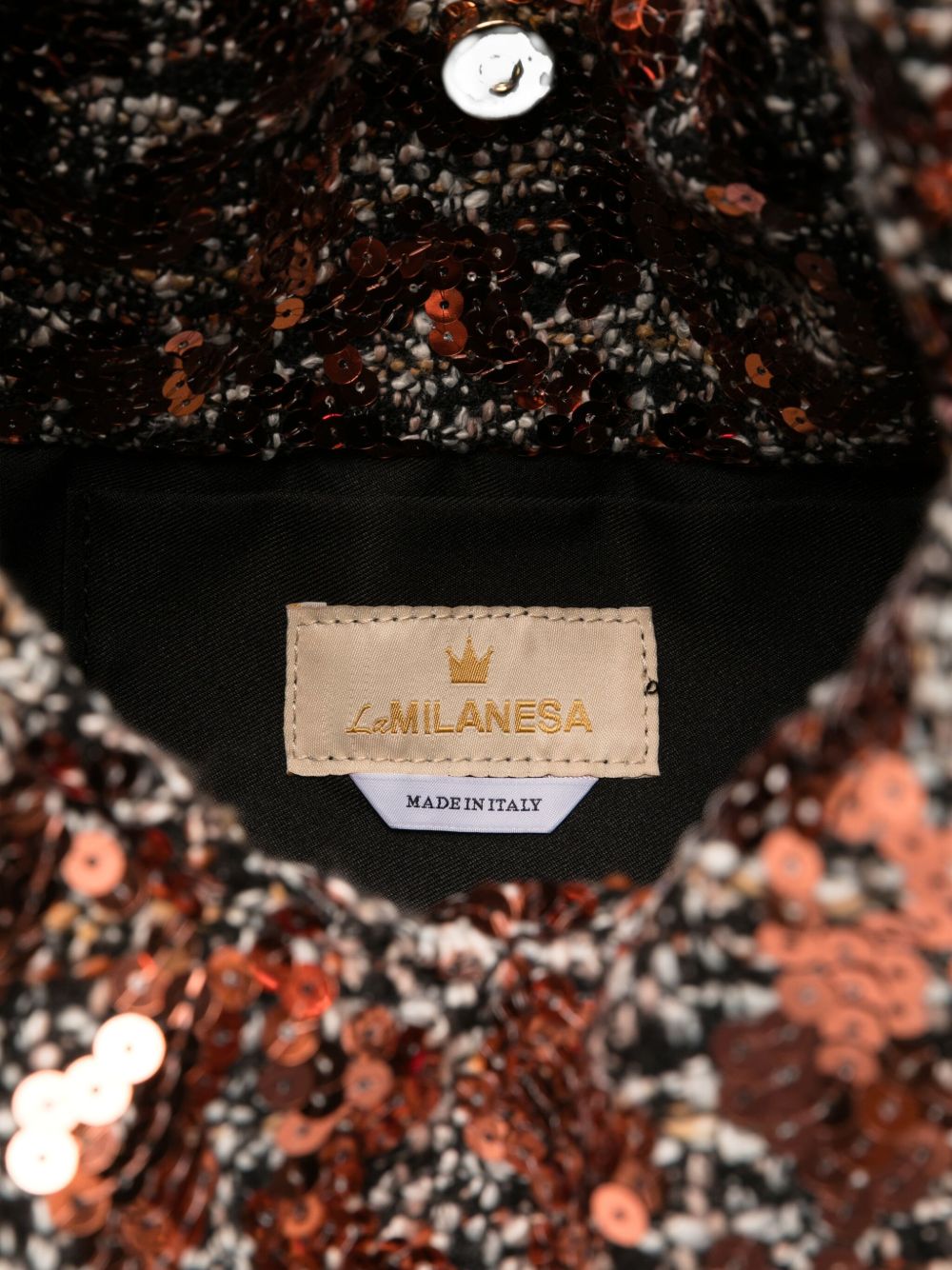 La Milanesa La Milanesa Sequin-embellished triangle shoulder bag