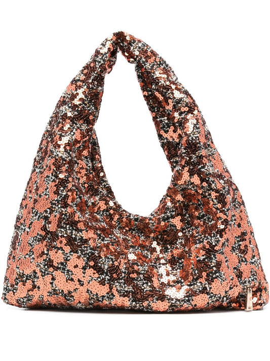 La Milanesa La Milanesa Sequin-embellished triangle shoulder bag