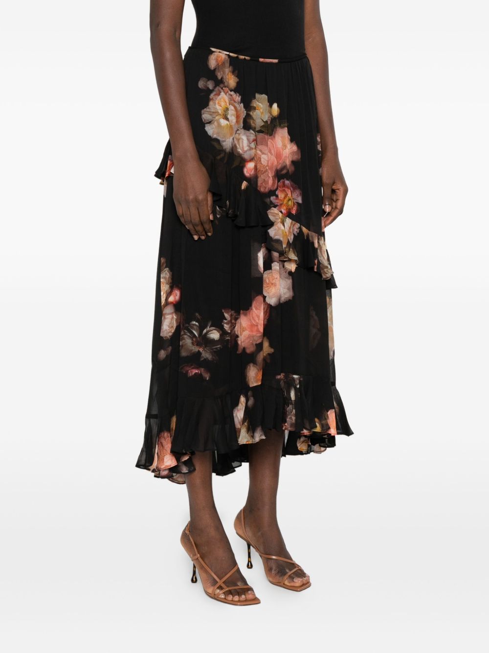 Zimmermann Zimmermann Floral-print ruffled skirt