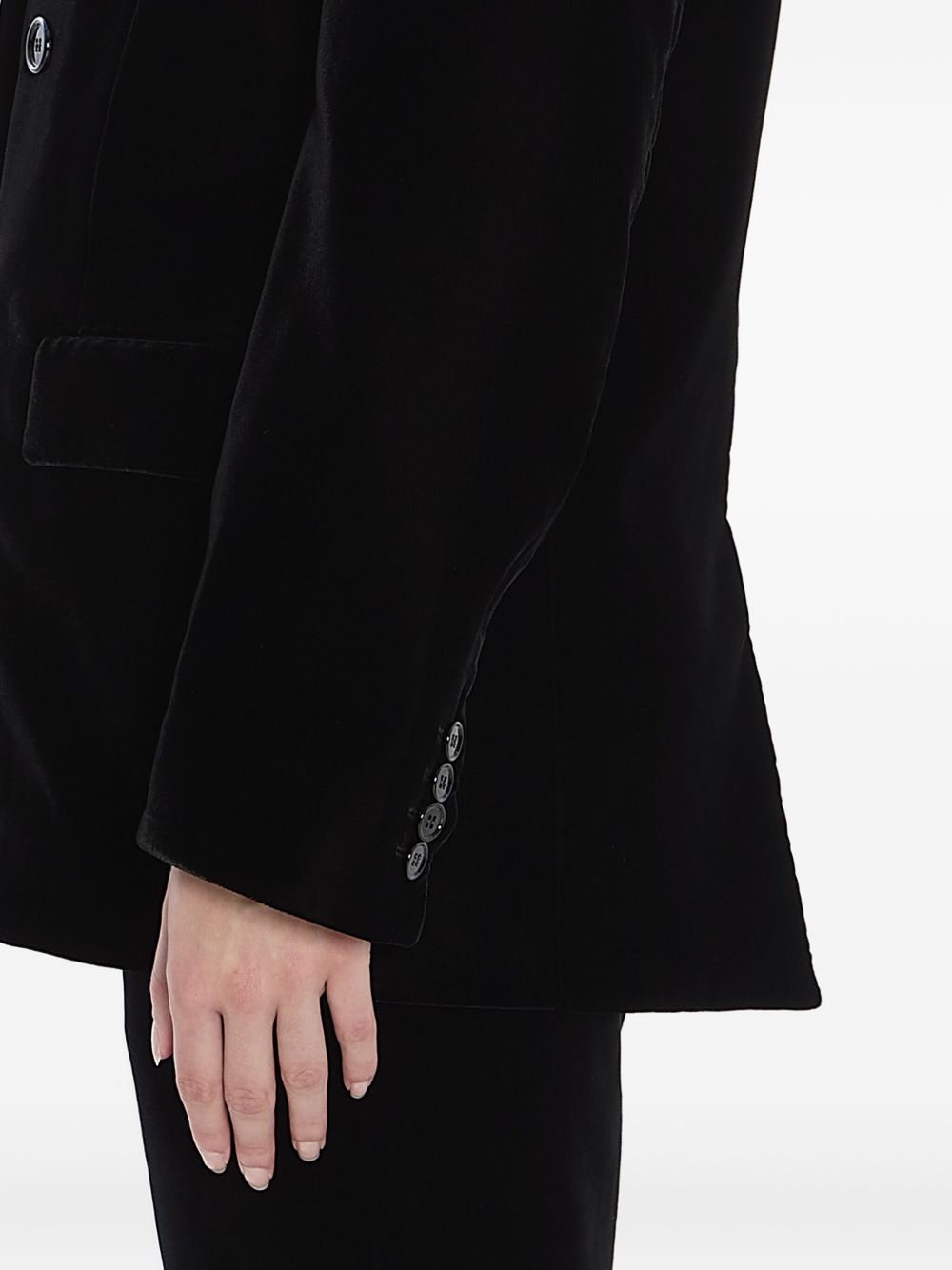 Saint Laurent Saint Laurent Cassandre double-breasted velvet jacket