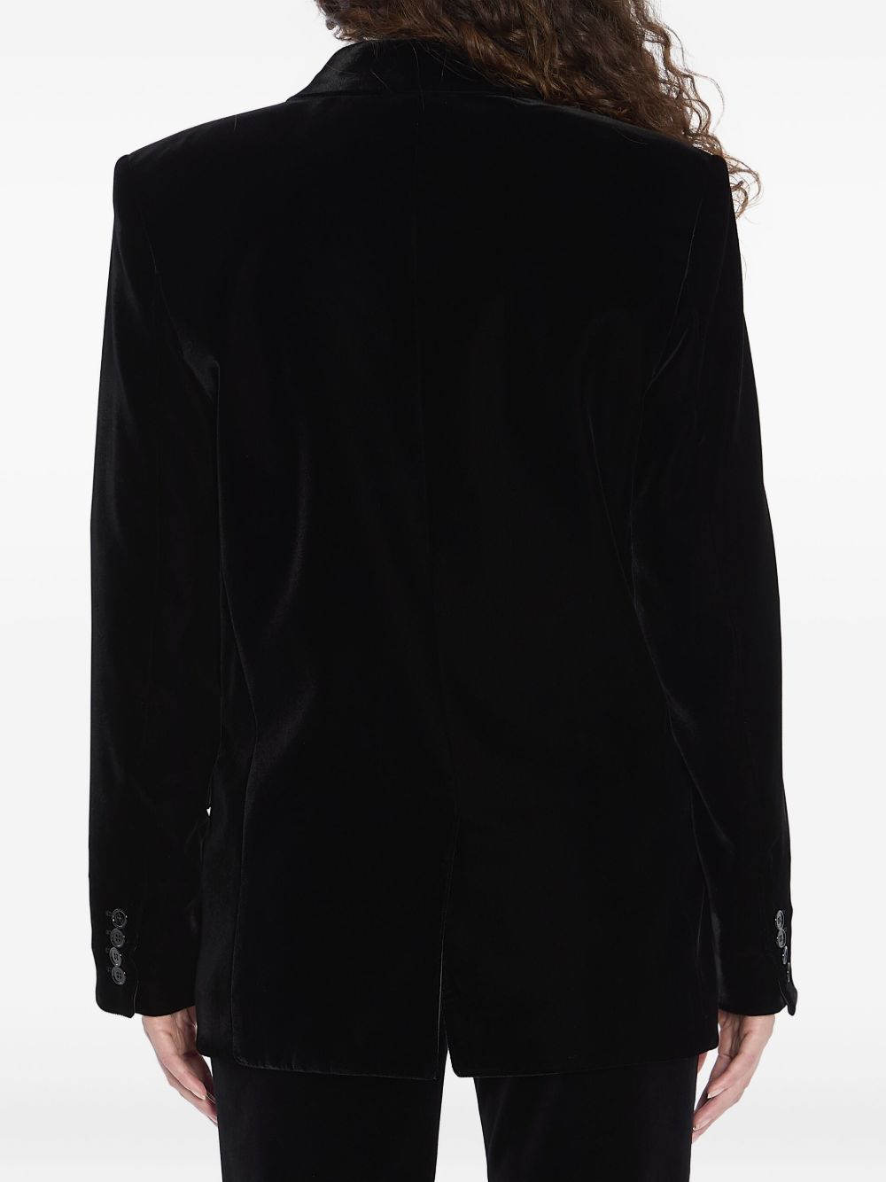 Saint Laurent Saint Laurent Cassandre double-breasted velvet jacket