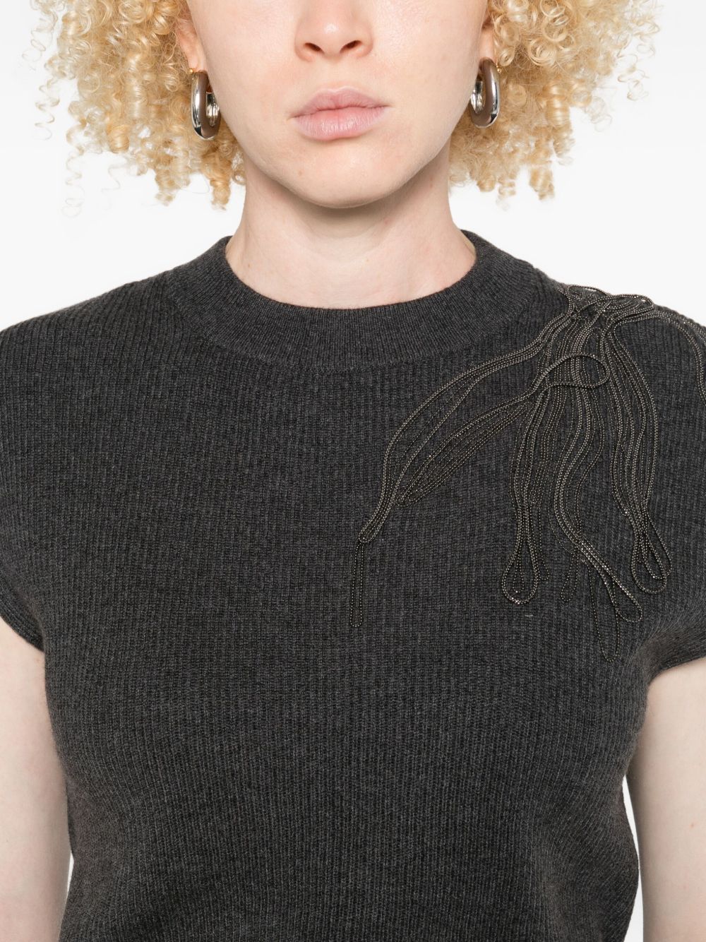 Brunello Cucinelli Brunello Cucinelli Embellished knitted vest