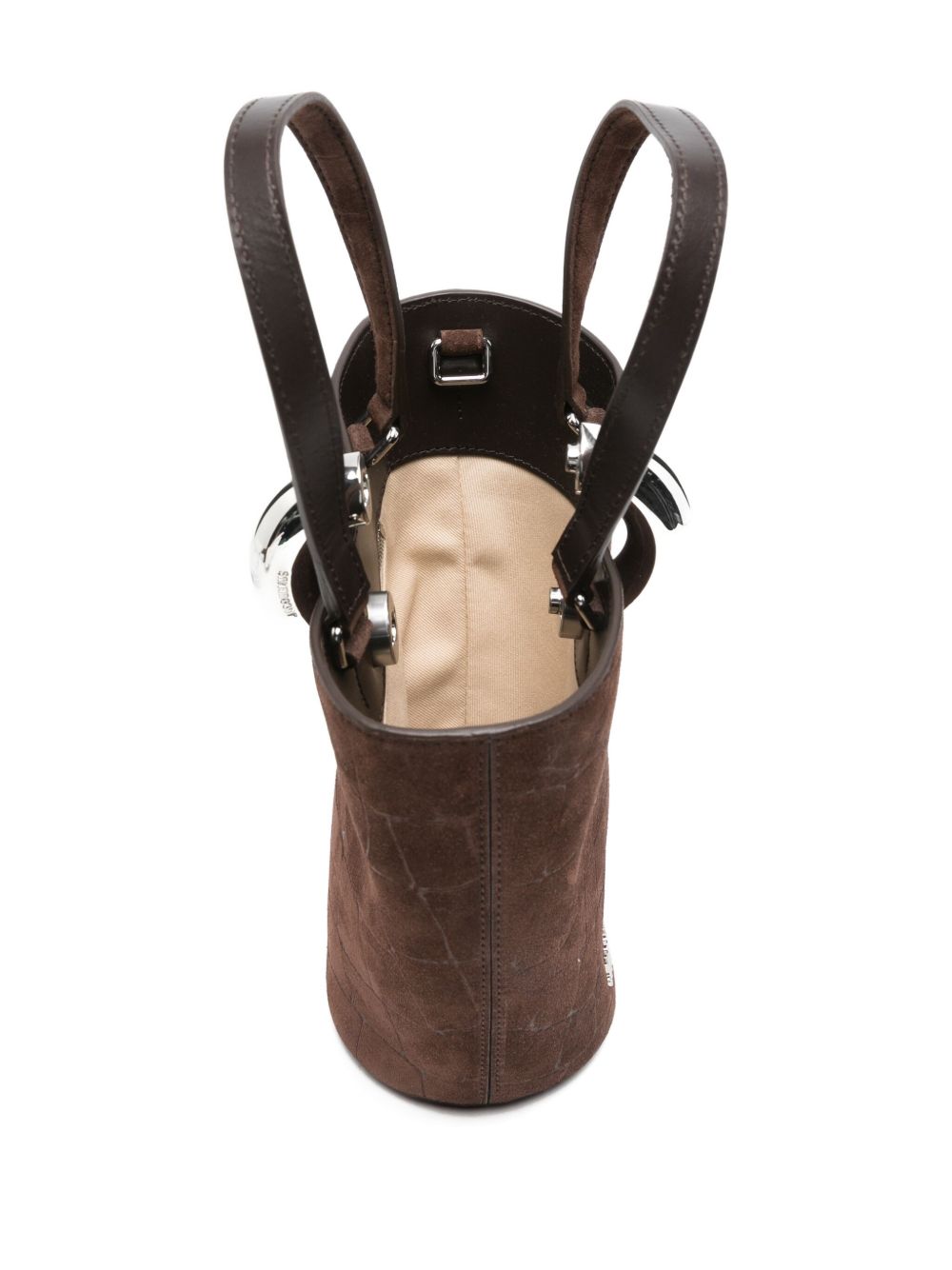 JACQUEMUS JACQUEMUS  Crocodile-Effect Ring-Detail Tote Bag