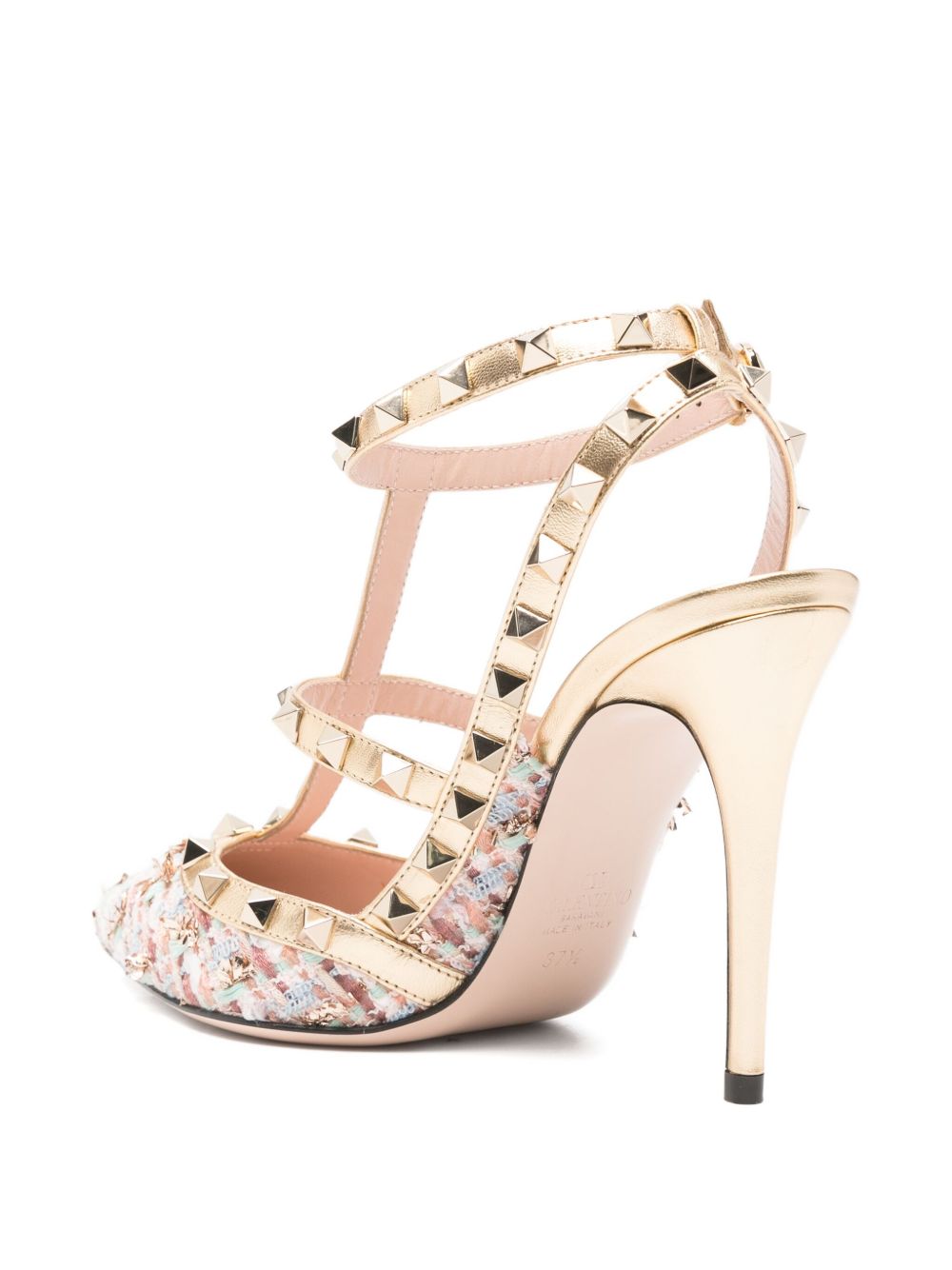 Valentino Garavani Valentino Garavani Rockstud tweed slingback pumps