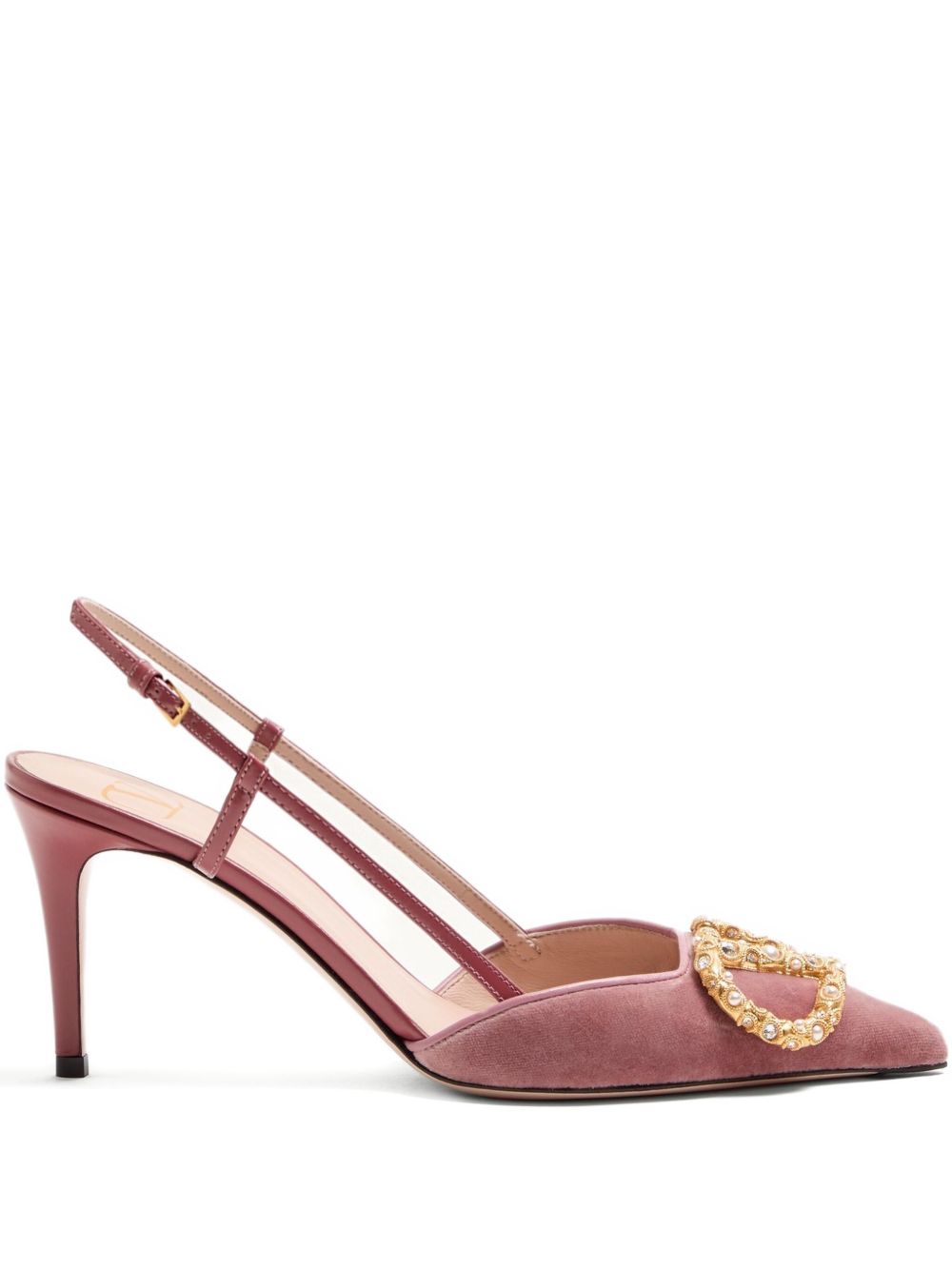 Valentino Garavani Valentino Garavani 80mm VLogo Signature embellished pumps