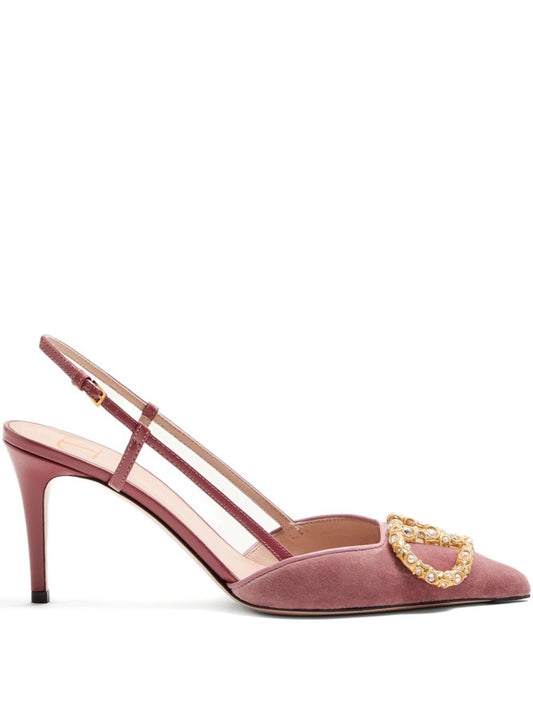 Valentino Garavani Valentino Garavani 80mm VLogo Signature embellished pumps