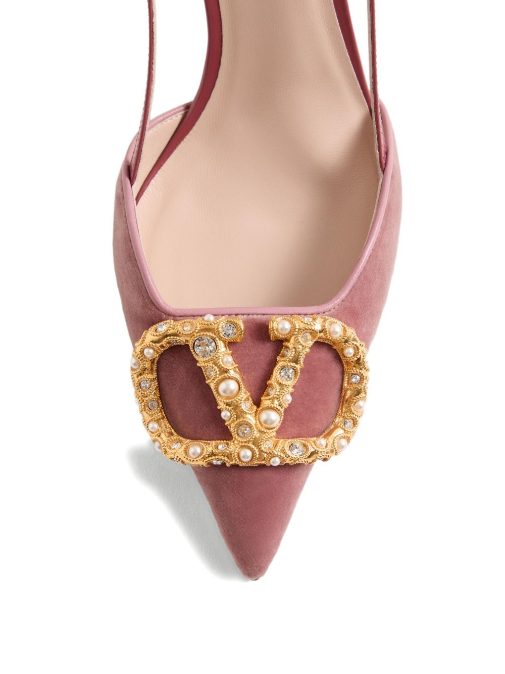 Valentino Garavani Valentino Garavani 80mm VLogo Signature embellished pumps
