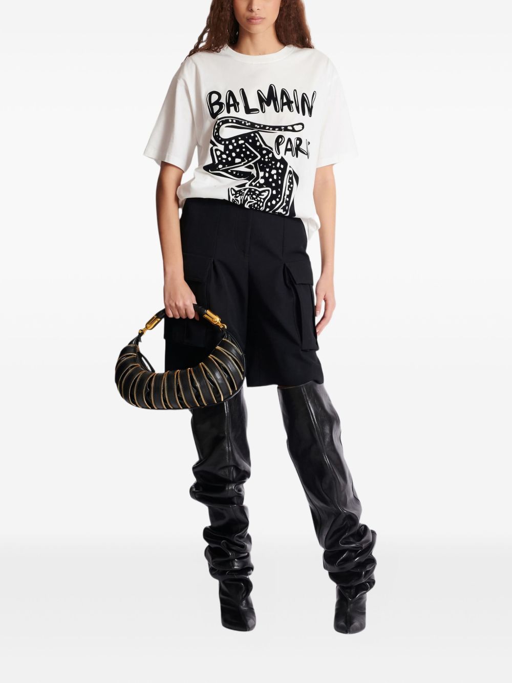 Balmain Balmain Short-sleeved T-shirt with leopard print
