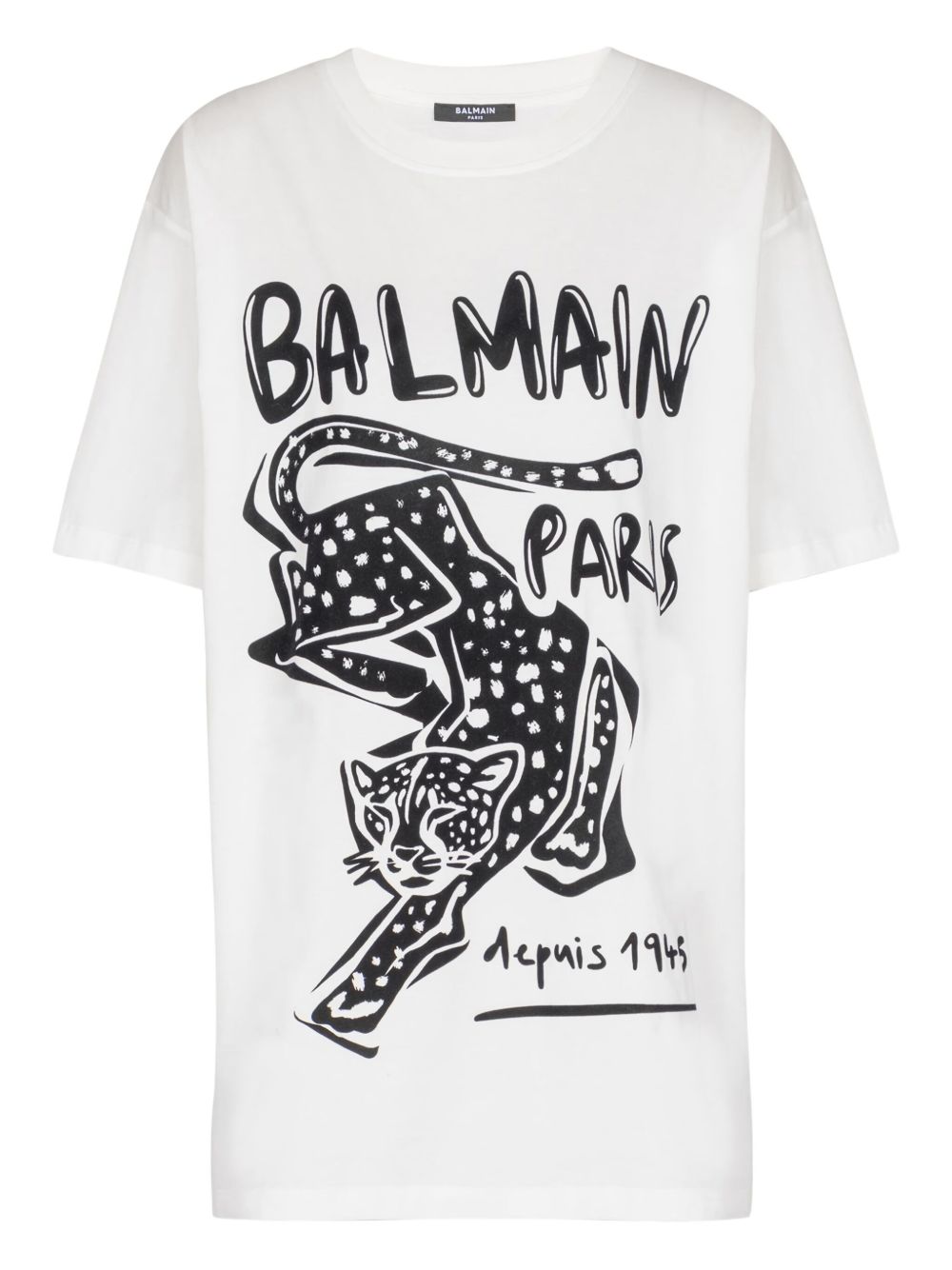 Balmain Balmain Short-sleeved T-shirt with leopard print