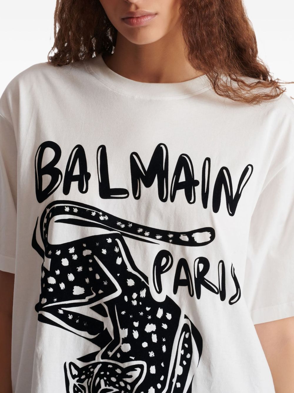 Balmain Balmain Short-sleeved T-shirt with leopard print