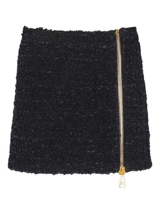 Balmain Balmain Short zipped tweed skirt