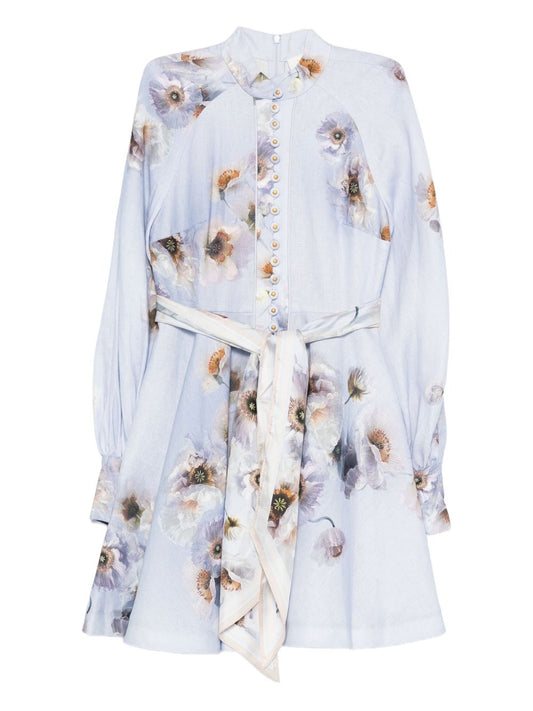 Zimmermann Zimmermann Floral-print linen mini dress