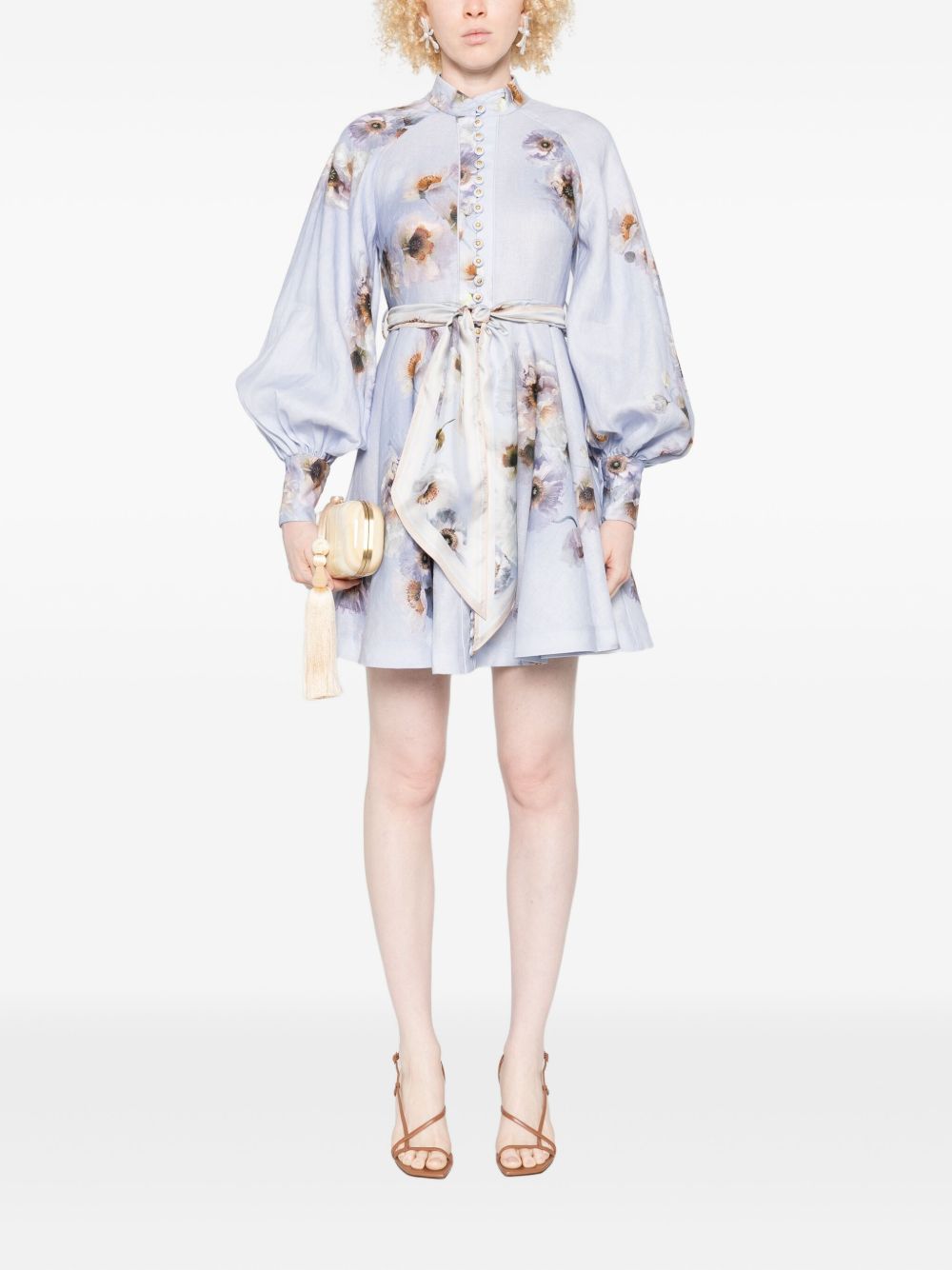 Zimmermann Zimmermann Floral-print linen mini dress