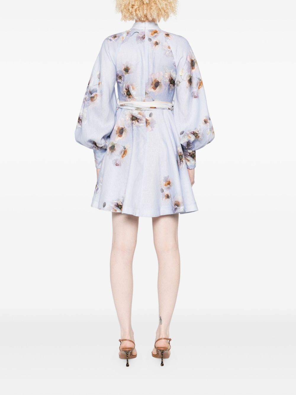 Zimmermann Zimmermann Floral-print linen mini dress