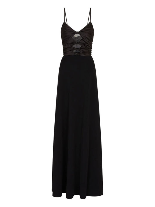 Emporio Armani Emporio Armani Cut-out dress in techno cady with jewel detail