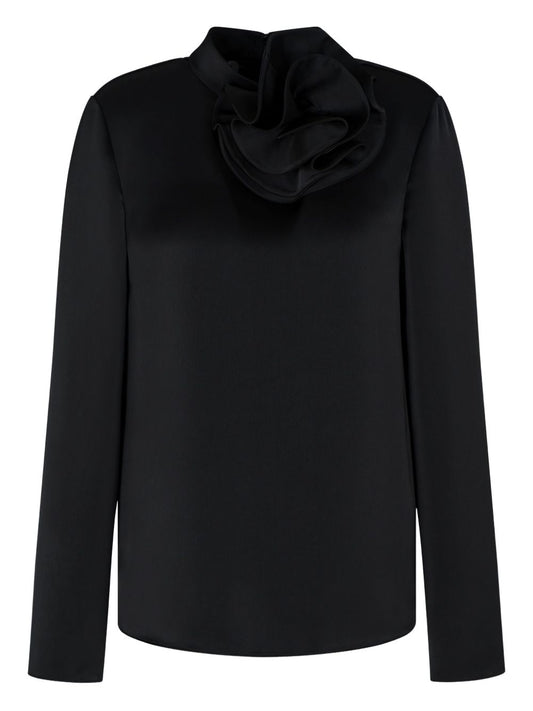 Emporio Armani Emporio Armani Blouse with satin flower detail