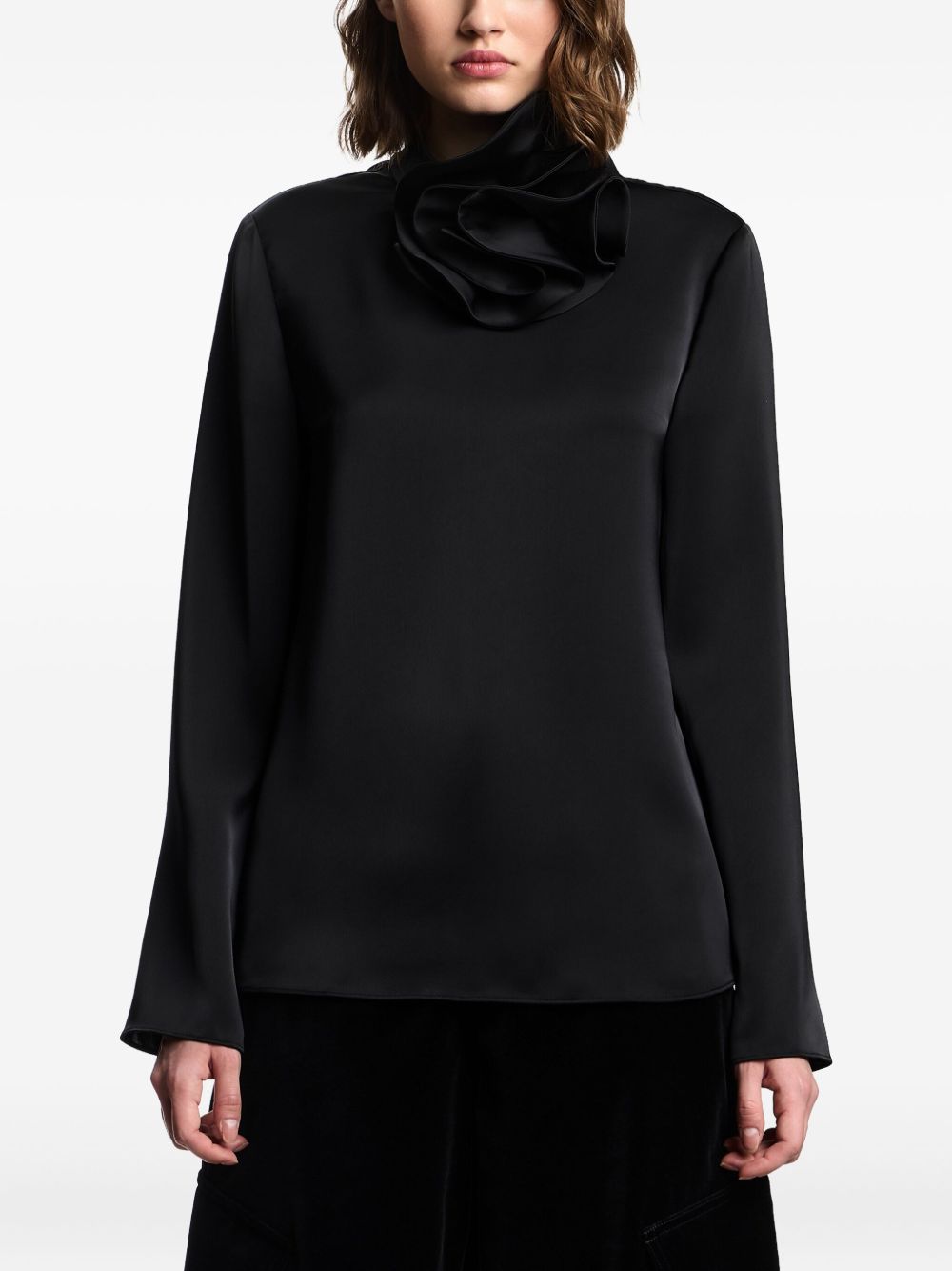 Emporio Armani Emporio Armani Blouse with satin flower detail