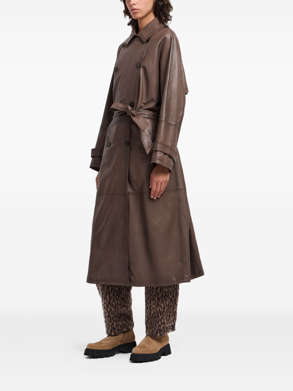 Emporio Armani Emporio Armani Double-breasted belted trench coat