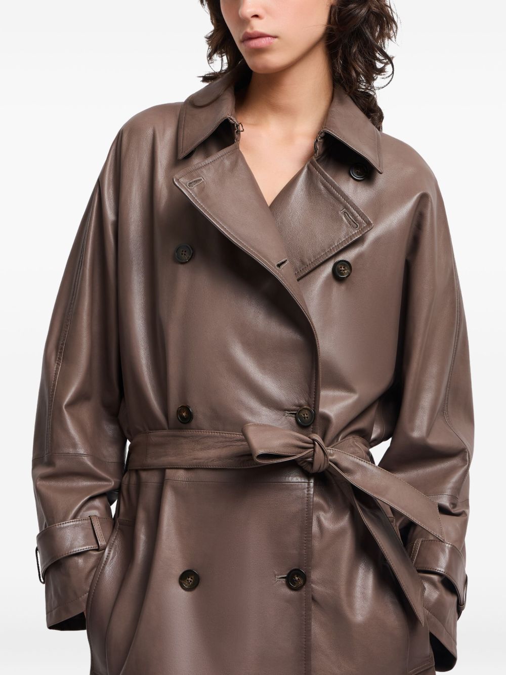 Emporio Armani Emporio Armani Double-breasted belted trench coat
