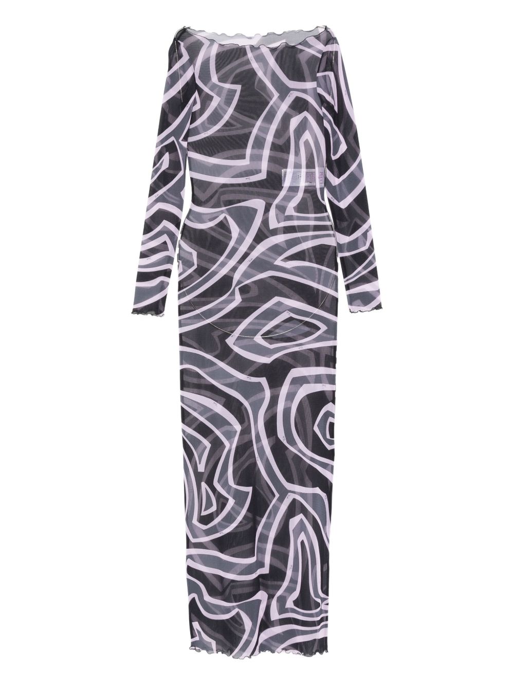 Pucci Pucci Abstract-print long-sleeve maxi dress
