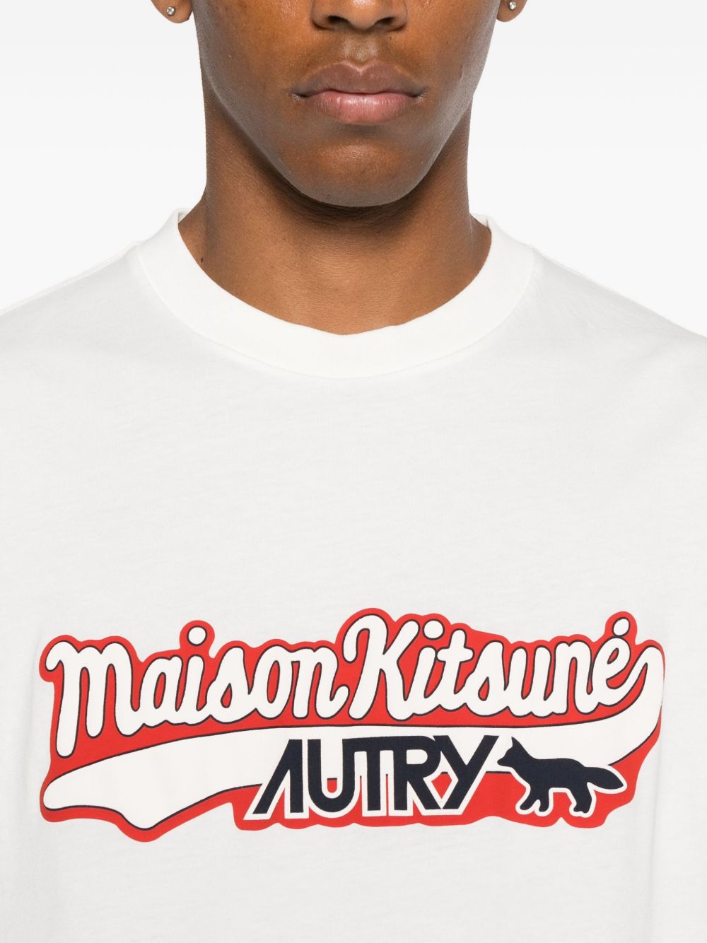 Autry X MAISON KITSUNE AUTRY X MAISON KITSUNE T-shirts and Polos White