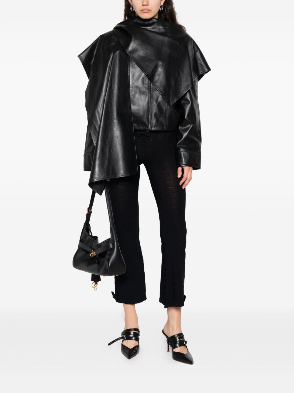 Balenciaga Balenciaga Ruffled Trim Flared Trousers