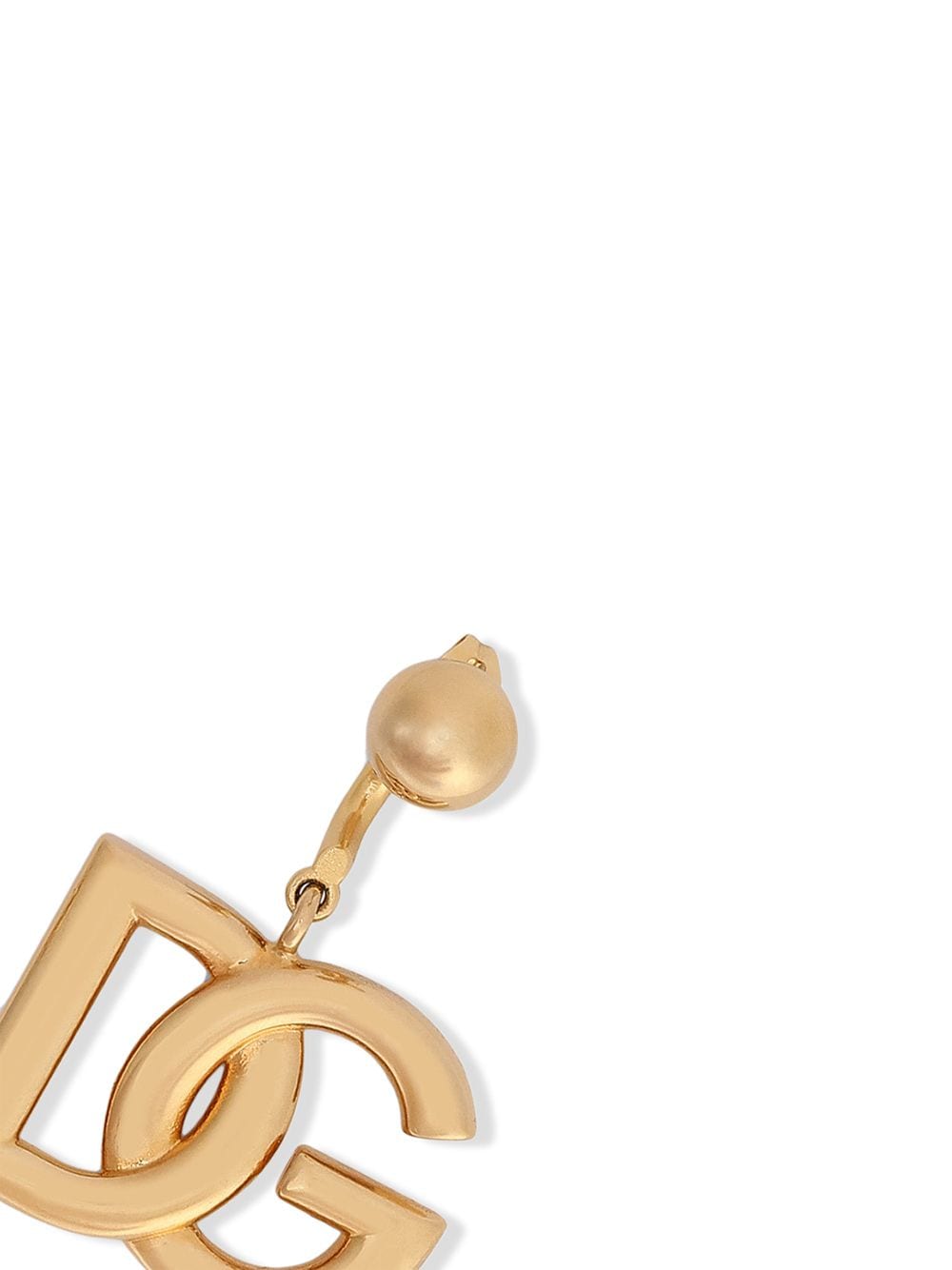 Dolce & Gabbana Dolce & Gabbana-DG logo clip-on earrings in gold-tone brass