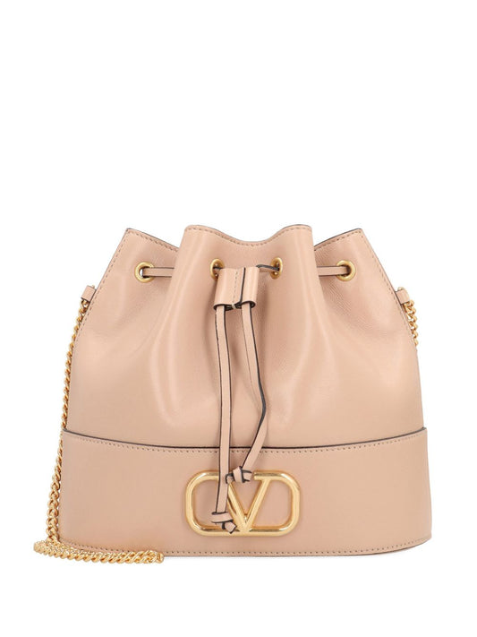 Valentino Garavani Valentino Garavani Mini Bucket Bag In Nappa With Vlogo Signature Chain