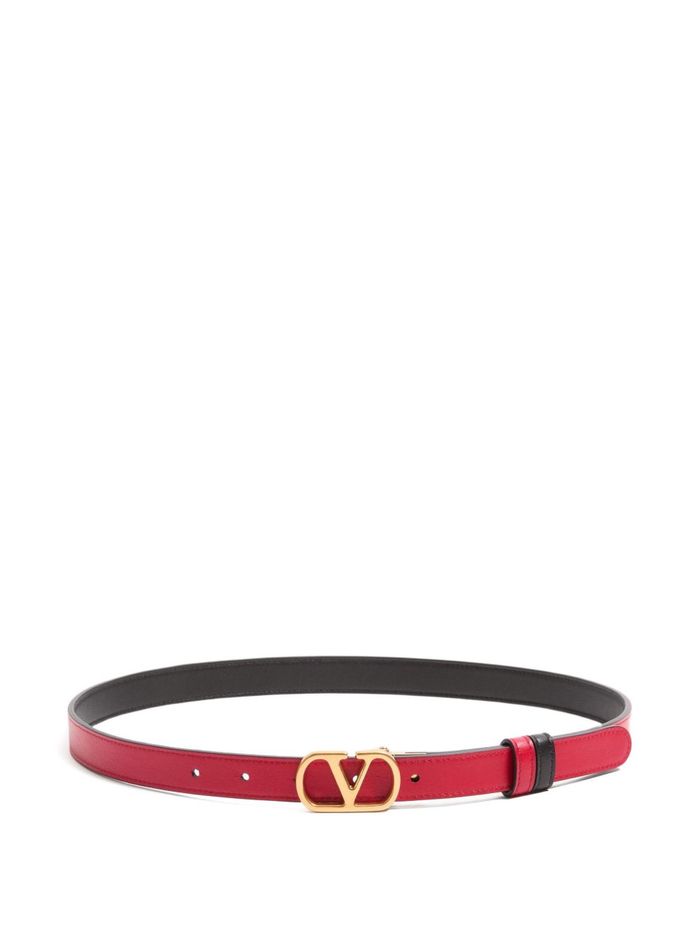 Valentino Garavani Valentino Garavani-VLogo Signature Reversible Belt in Shiny Calfskin 30mm