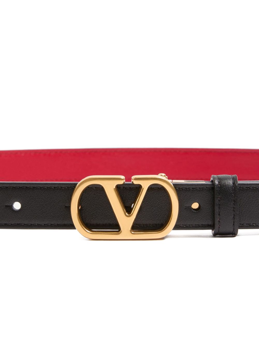 Valentino Garavani Valentino Garavani-VLogo Signature Reversible Belt in Shiny Calfskin 30mm