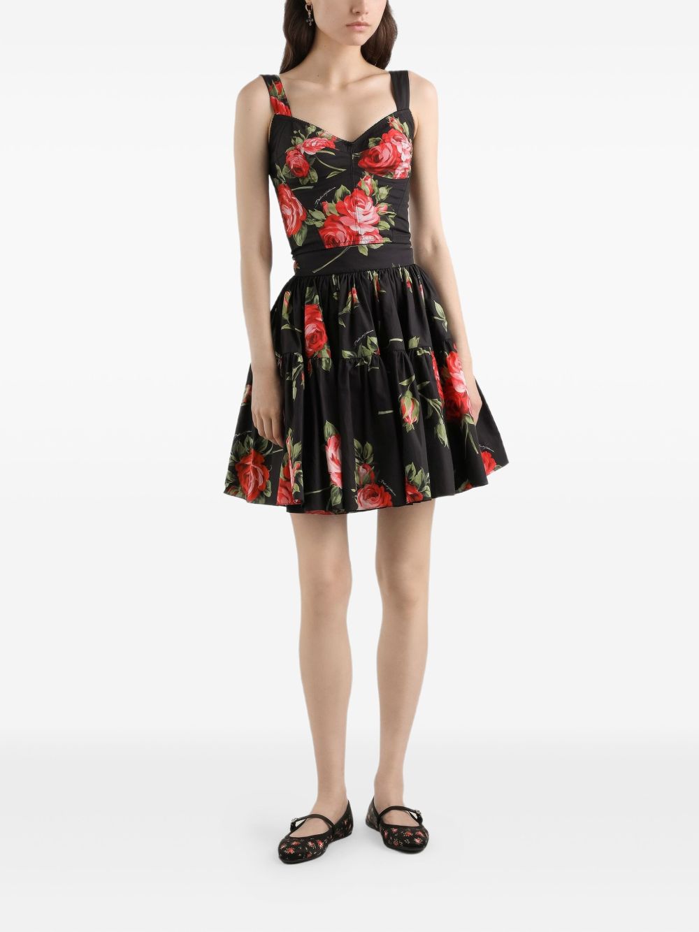 Dolce & Gabbana Dolce & Gabbana-bouquet rose mini skirt