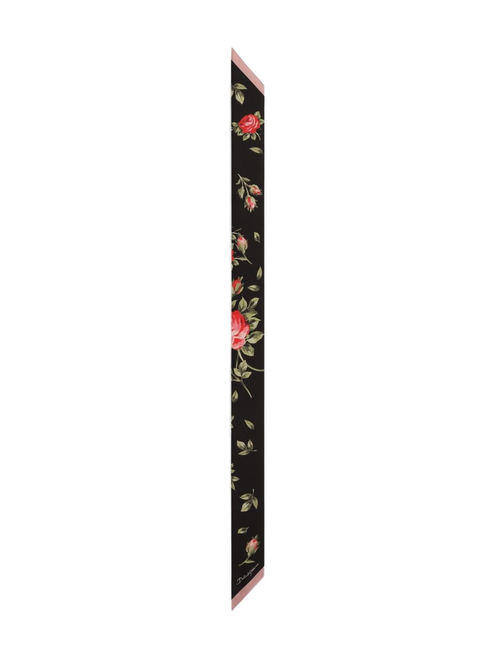Dolce & Gabbana Dolce & Gabbana-Rose Bouquet-print silk twill bandeau/skinny scarf