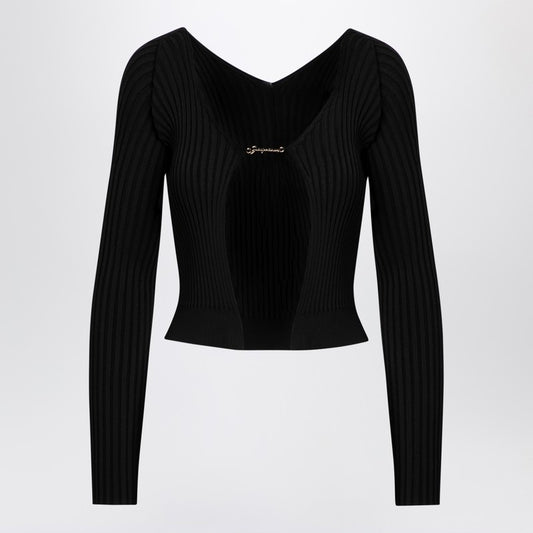 Jacquemus JACQUEMUS La Maille Pralu Longue black cardigan