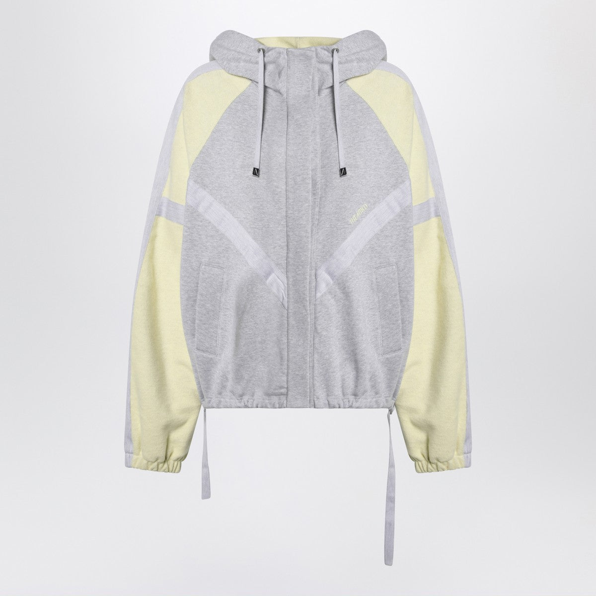 The Attico The Attico Grey/light yellow bomber sweatshirt
