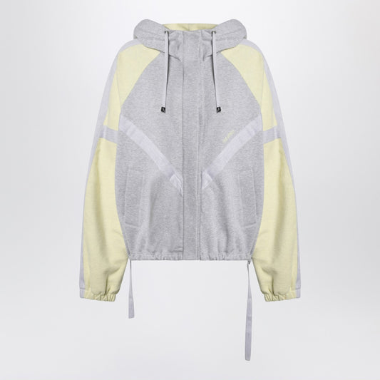 The Attico The Attico Grey/light yellow bomber sweatshirt