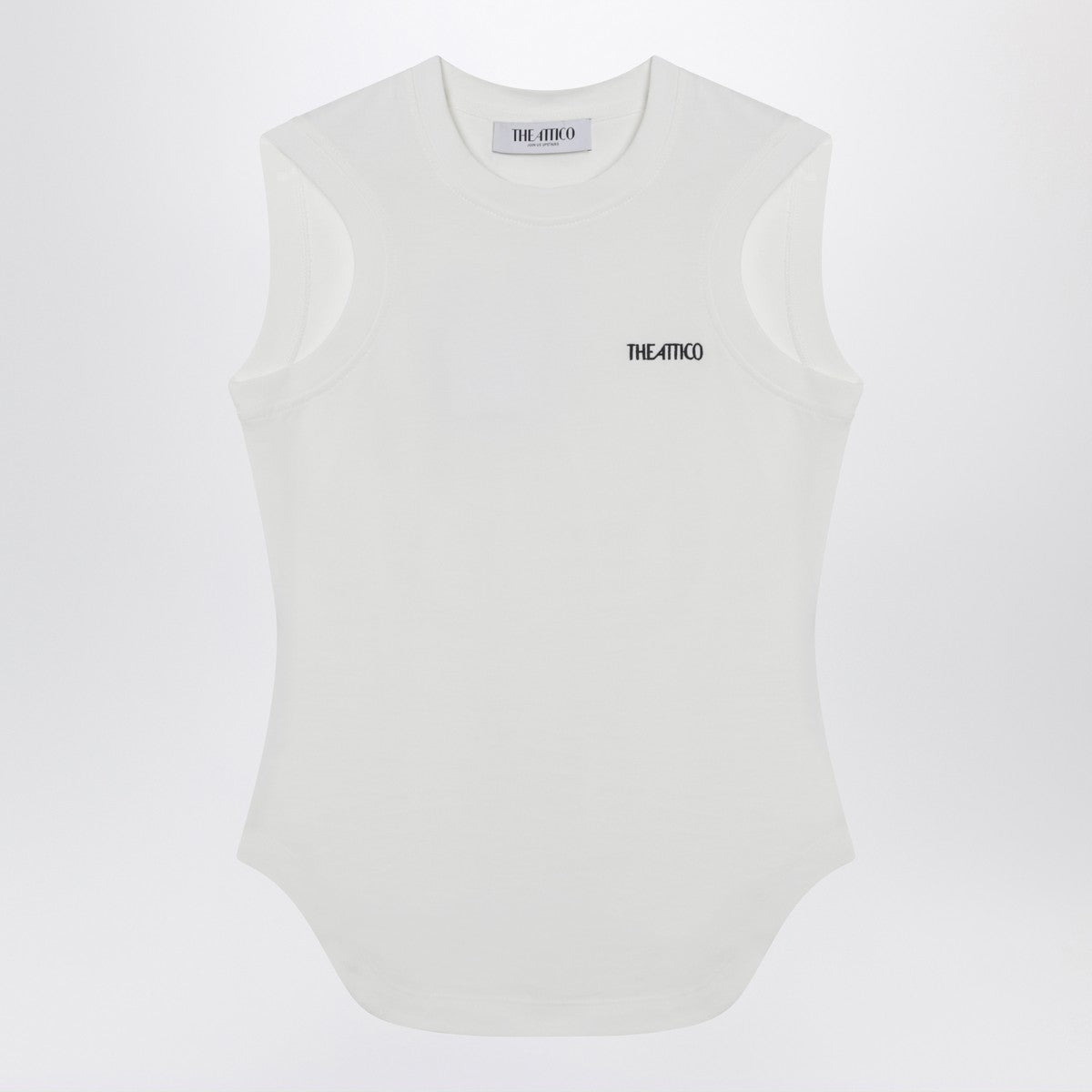 The Attico The Attico White tank top with shaped hem