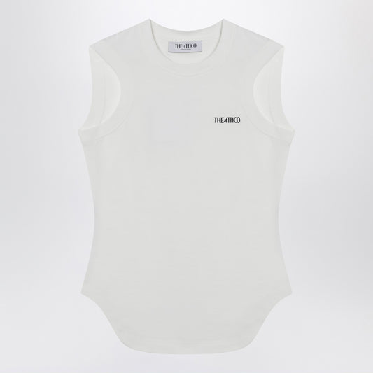 The Attico The Attico White tank top with shaped hem
