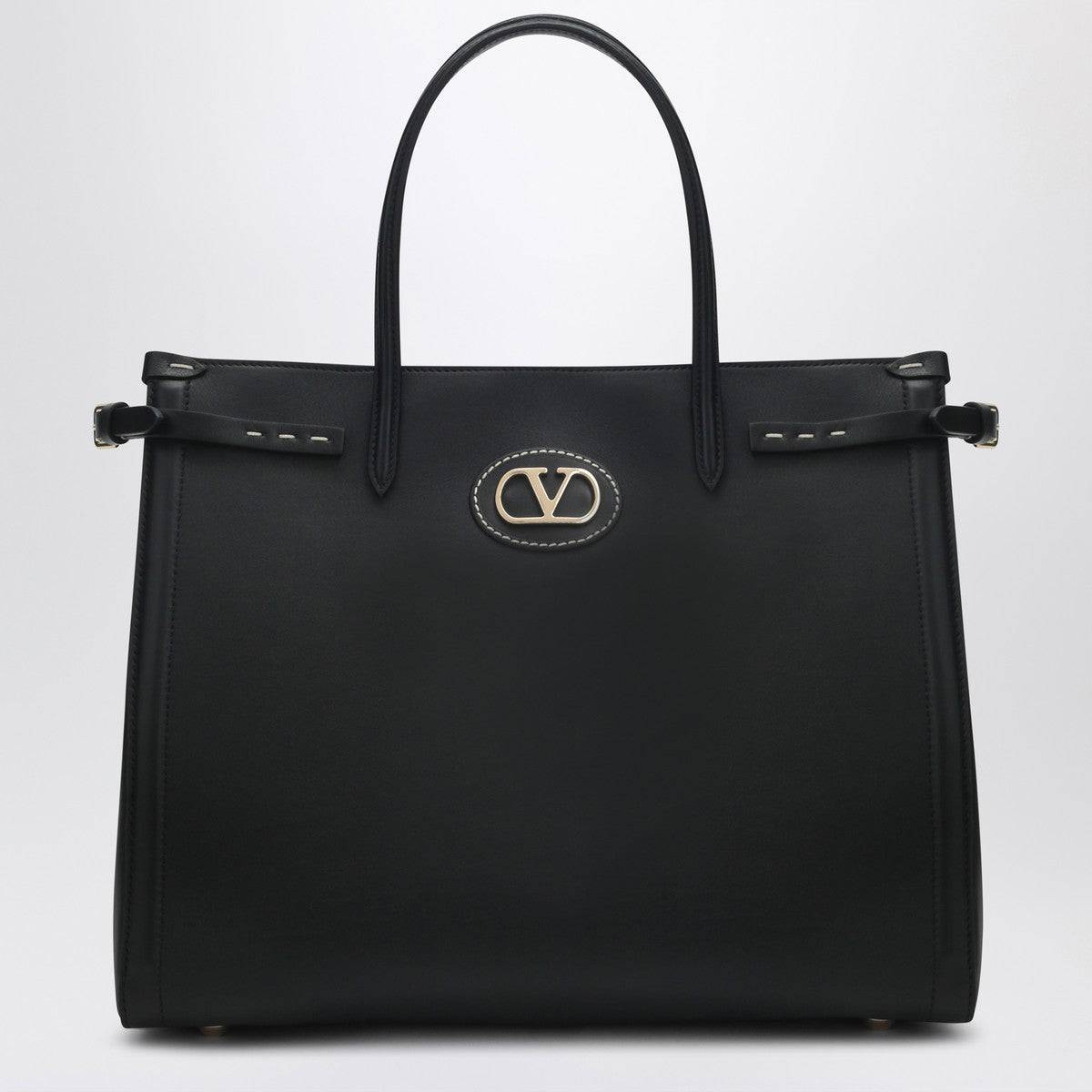 Valentino Garavani Valentino Garavani Black leather medium Antibes tote bag