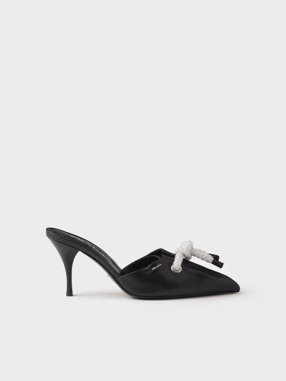 Prada Black Nappa Leather Rope Detail  Sandals