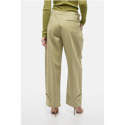 Burberry Pleated Baloon-Fit Pants with Half-Belt