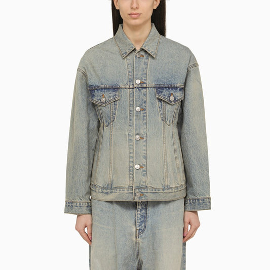Balenciaga Balenciaga Light blue washed-effect denim jacket