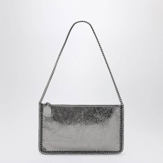 Stella McCartney Stella McCartney Falabella Grey Metallic Clutch Shoulder Bag