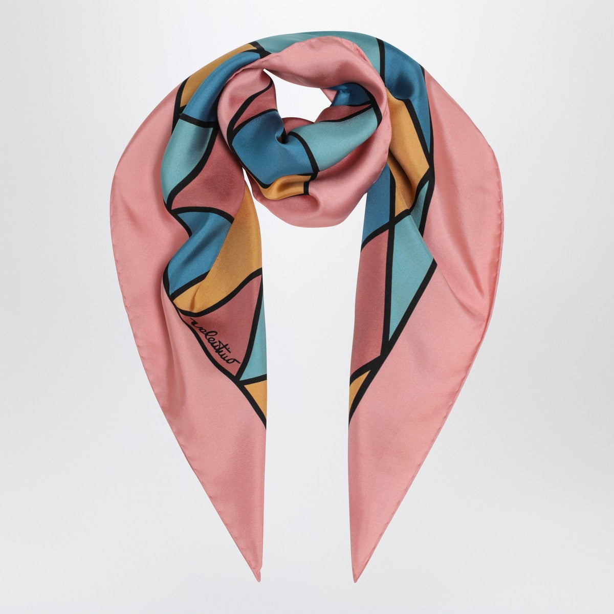 Valentino Garavani Valentino Garavani Silk scarf with colorful diamond pattern