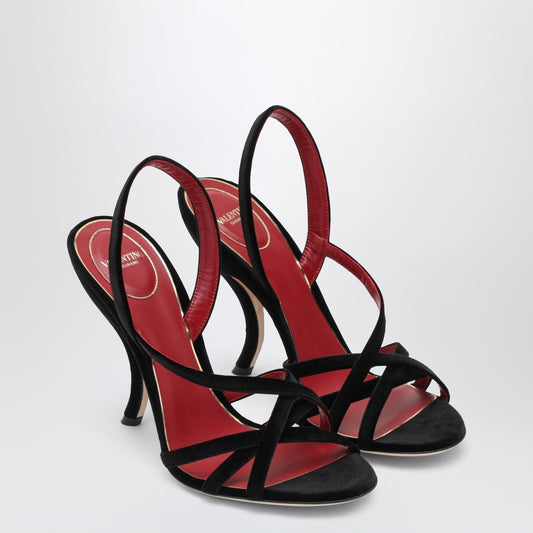 Valentino Garavani Valentino Garavani Fetishique black velvet sandal